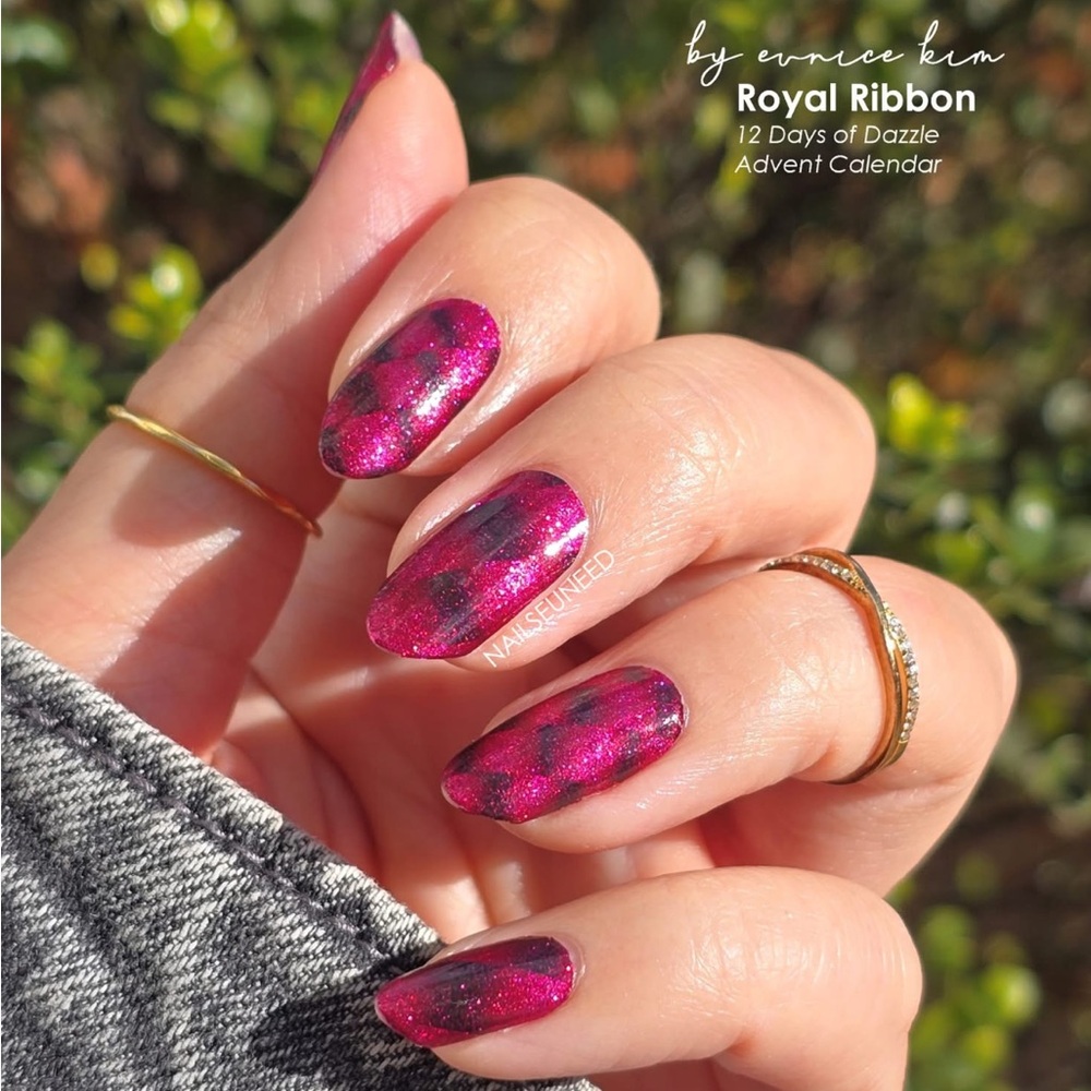 *Exclusive* Color Street: Royal Ribbon | Pink Checkerboard Sparkle Glitter Check